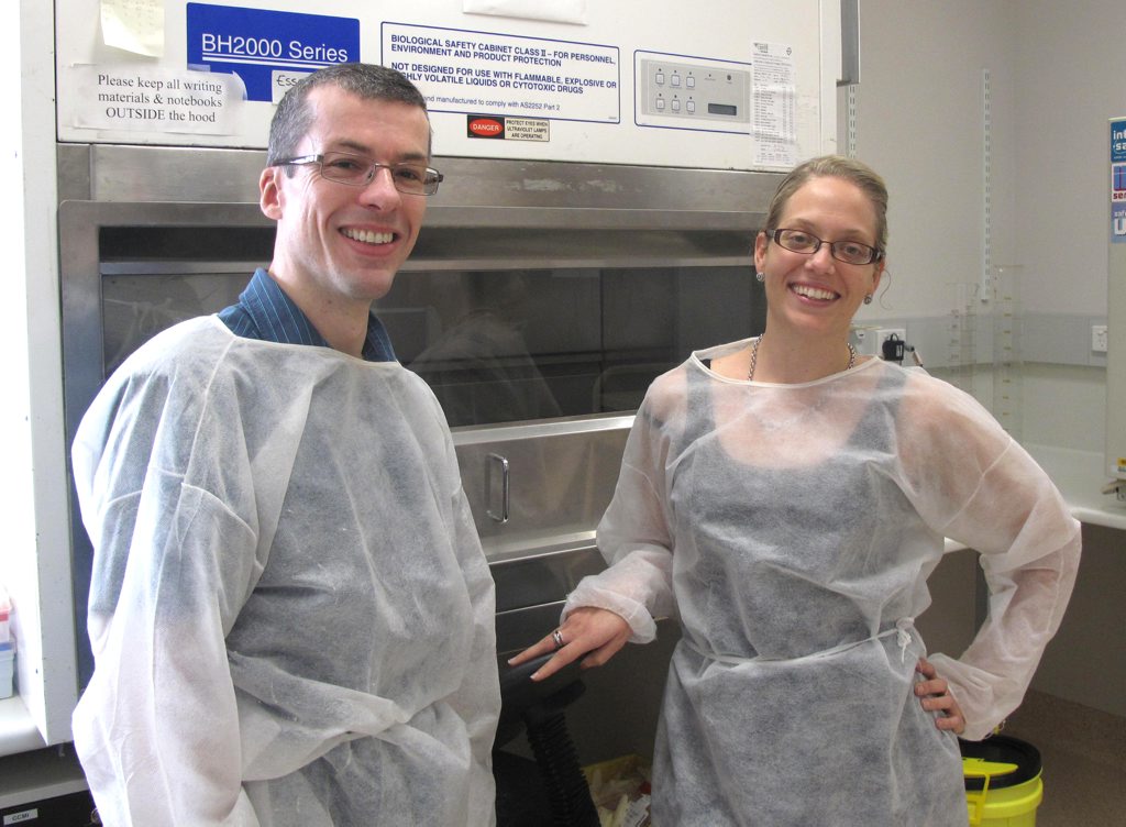 Associate Professor Andrew Taylor-Robinson and PhD candidate Jessica Browne. Associate Professor Andrew Taylor-Robinson and PhD candidate Jessica Browne.